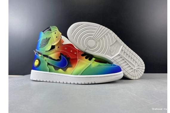 OG AIR JORDAN BALVIN’S MULTI-COLOR "J 1 J BALVIN" DC1786-125 DC1786-125 HIGH 0526